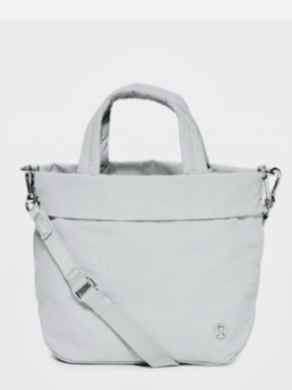 Lululemon On My Level Silver Water-Repellent 19L Crossbody/Strap Bag NWT